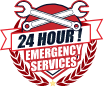 24 hours garade door service logo