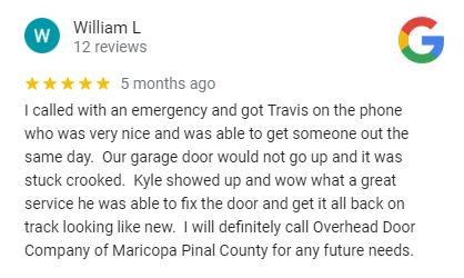 five star review garage door repair